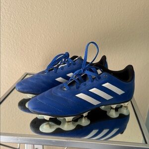 Adidas Kids Blue and White Soccer Cleats